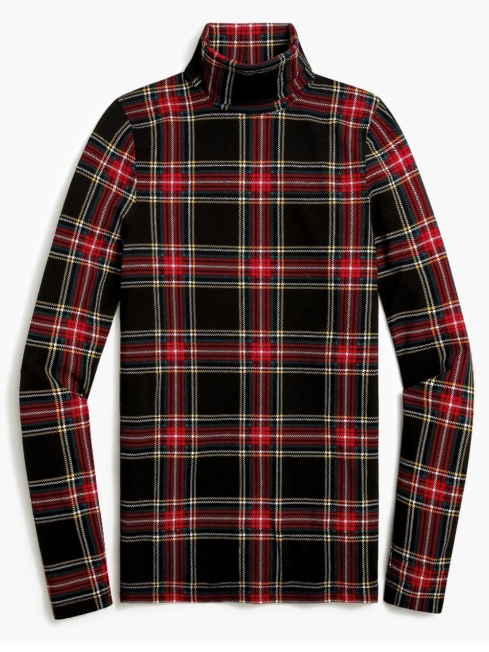 J.Crew Classic Stewart Plaid Tissue Turtleneck Top - Picture 2 of 7